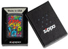 Zippo Street Art Design Black Matte Windproof Lighter in its packaging