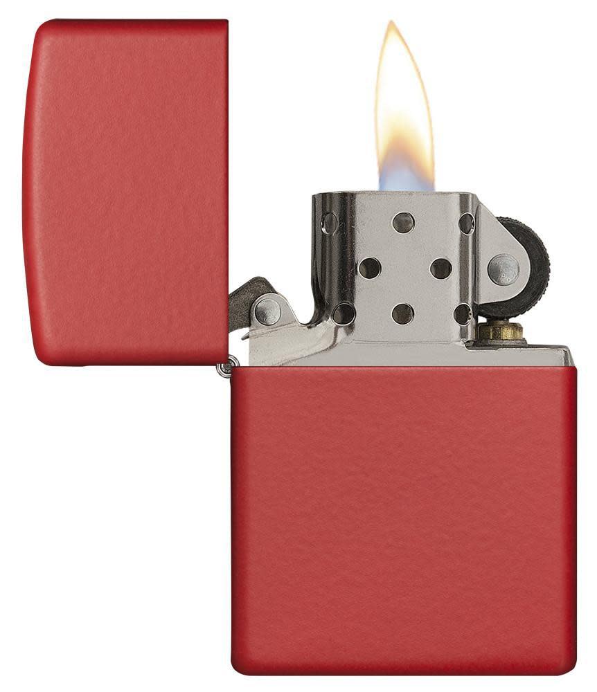Classic Red Matte Windproof Lighter