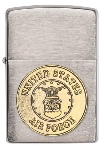 United States Air Force Bronze Emblem Windproof Lighter Front View