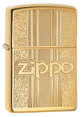 Front view of the Zippo and Pattern Design showing a 3/4 angle