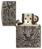 St Benedict Design Windproof Lighter open and unlit