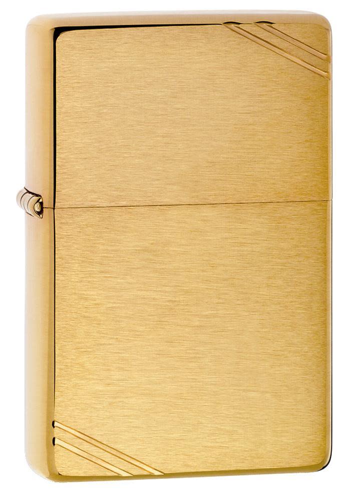 Arctic Derive importere Vintage w/ Slashes Brushed Brass Lighter | Zippo USA