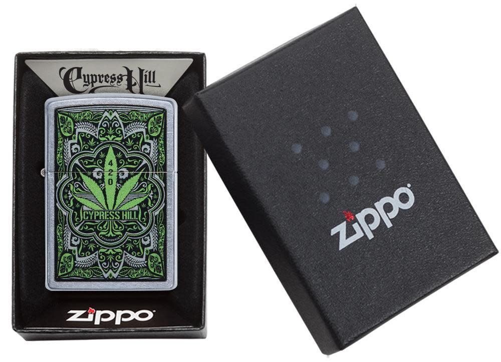 Cypress Hill Street Chrome Lighter in its packaging