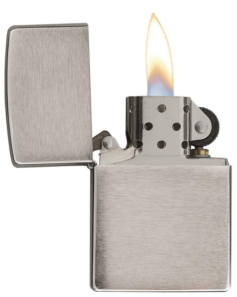 Classic Brushed Chrome Windproof Lighter