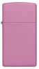 Front view of the Slim Case with Pink Matte Finish Lighter.
