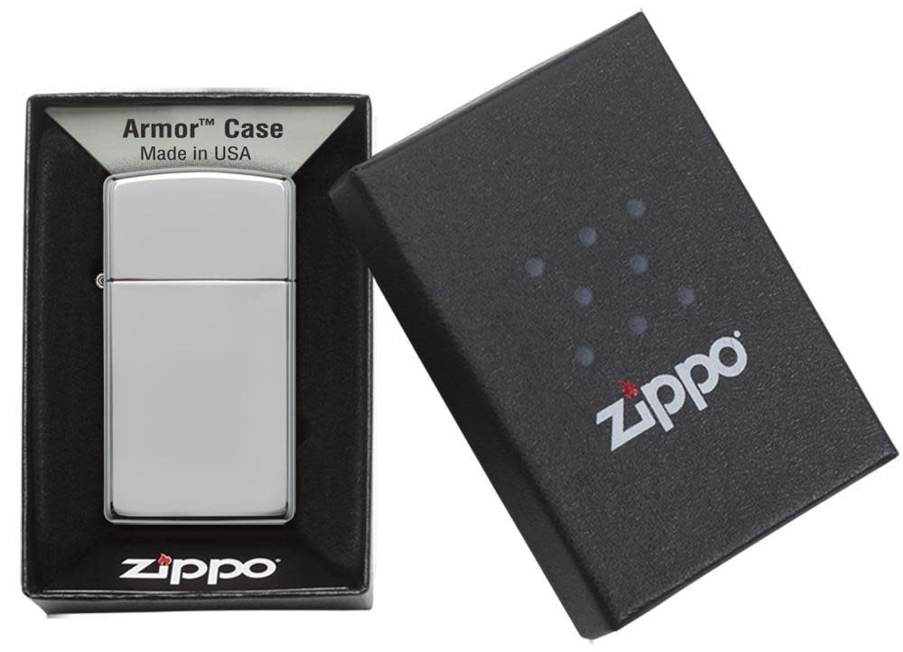 Zippo Slim® Armor® High Polish Chrome Lighter | Zippo USA