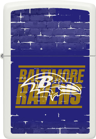 Front shot of NFL Draft Baltimore Ravens Windproof Lighter.