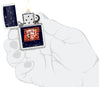 NFL Draft Chicago Bears Windproof Lighter lit in hand.