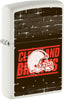 Front shot of NFL Draft Cleveland Browns Windproof Lighter standing at a 3/4 angle.
