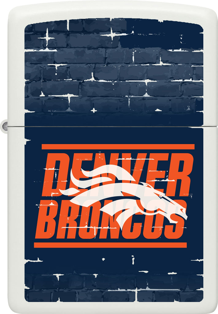 Front shot of NFL Draft Denver Broncos Windproof Lighter.