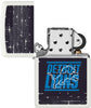 NFL Draft Detroit Lions Windproof Lighter with its lid open and unlit.