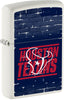 Front shot of NFL Draft Houston Texans Windproof Lighter standing at a 3/4 angle.