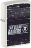 Front shot of NFL Draft Las Vegas Raiders Windproof Lighter standing at a 3/4 angle.