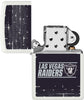 NFL Draft Las Vegas Raiders Windproof Lighter with its lid open and unlit.