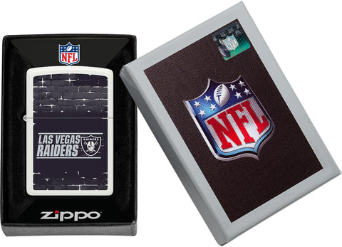 NFL Draft Las Vegas Raiders Windproof Lighter in its packaging.