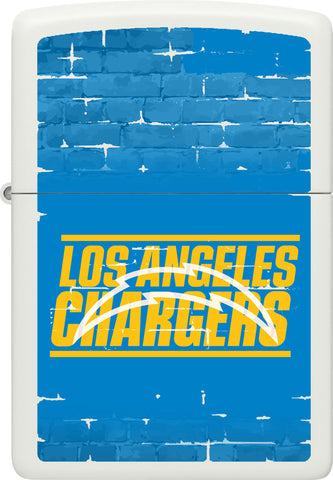 Front shot of NFL Draft Los Angeles Chargers Windproof Lighter.