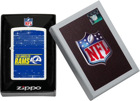 NFL Draft Los Angeles Rams Windproof Lighter in its packaging.