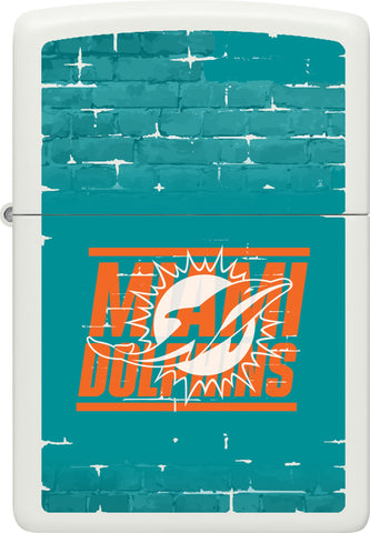 Front shot of NFL Draft Miami Dolphins Windproof Lighter.