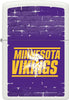 Front shot of NFL Draft Minnesota Vikings Windproof Lighter.
