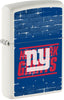 Front shot of NFL Draft New York Giants Windproof Lighter standing at a 3/4 angle.