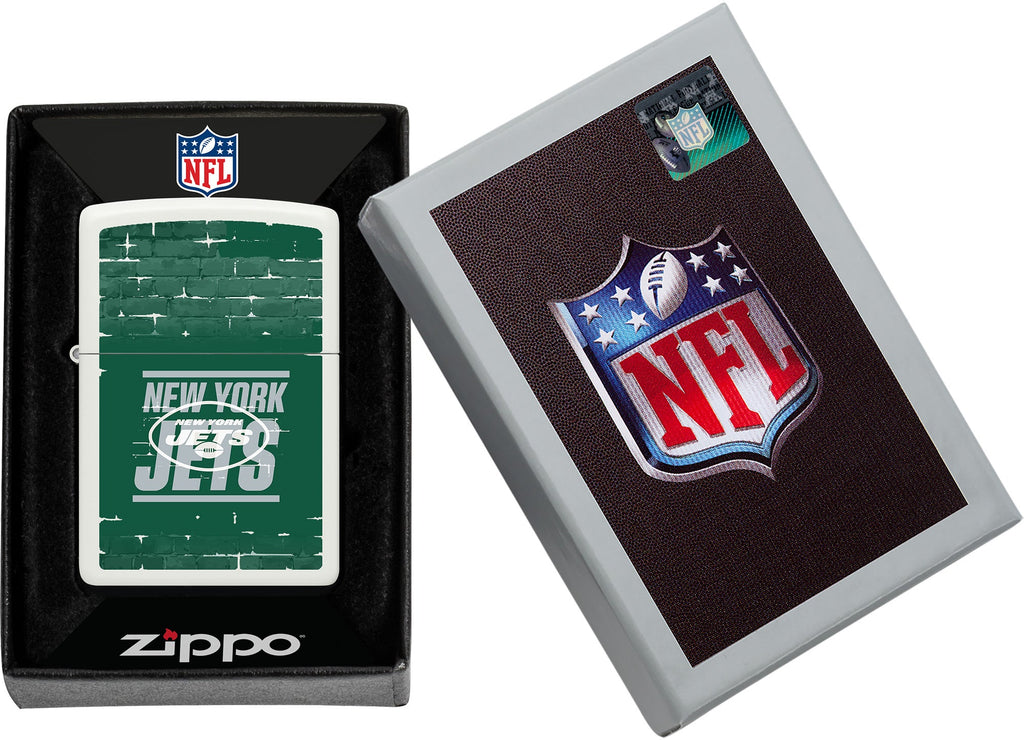 NFL Draft New York Jets Windproof Lighter in its packaging.