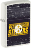 Front shot of NFL Draft Pittsburgh Steelers Windproof Lighter standing at a 3/4 angle