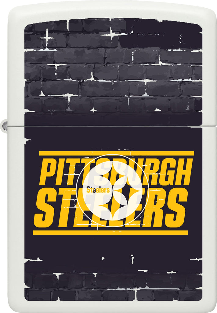 Front shot of NFL Draft Pittsburgh Steelers Windproof Lighter.