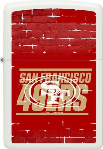 Front shot of NFL Draft San Francisco 49ers Windproof Lighter.