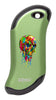 Front of Paint Splatter Skull: Green HeatBank® 9s Rechargeable Hand Warmer