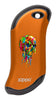 Front of Paint Splatter Skull: Orange HeatBank® 9s Rechargeable Hand Warmer