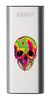 Front of Colorful Skull: Silver HeatBank® 3-Hour Rechargeable Hand Warmer
