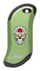 Front of Rose Sugar Skull: Green HeatBank® 9s Rechargeable Hand Warmer