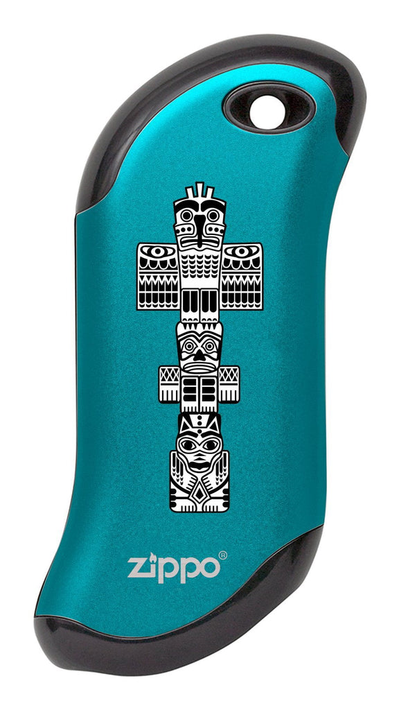 Front of Totem Pole: Blue HeatBank® 9s Rechargeable Hand Warmer