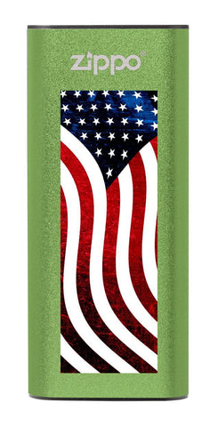 Green American Flag: HeatBank® 3-Hour Rechargeable Hand Warmer