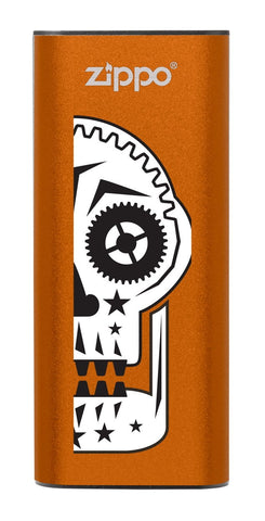 Front of Sugar Skull: Orange HeatBank® 3-Hour Rechargeable Hand Warmer