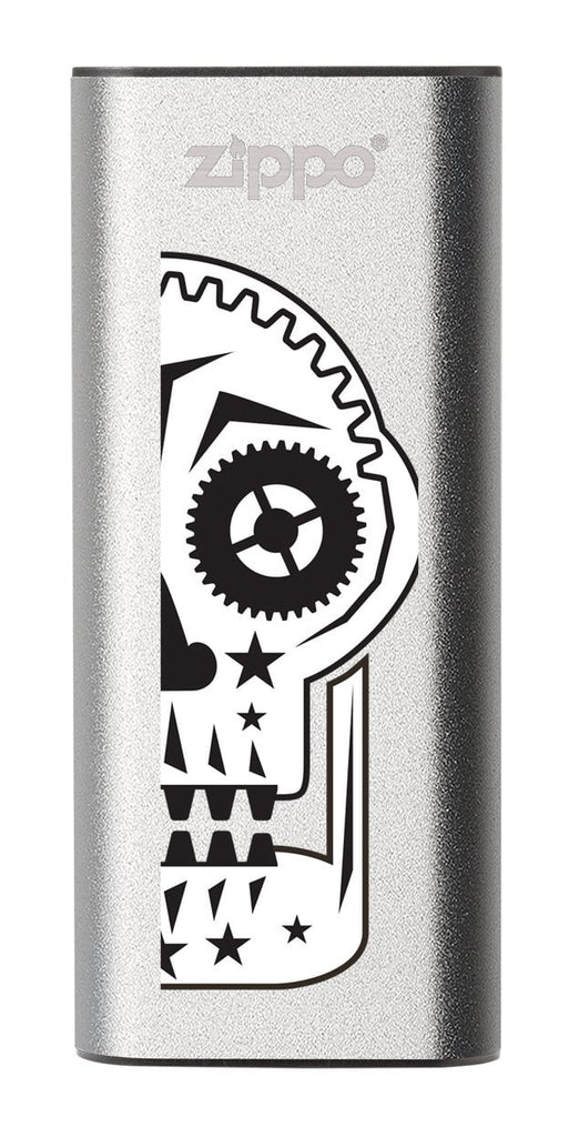 Front of Sugar Skull: Silver HeatBank® 3-Hour Rechargeable Hand Warmer