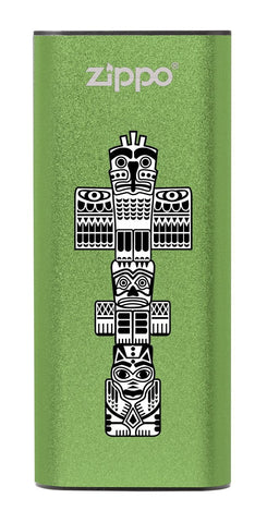 Front of Totem Pole: Green HeatBank® 3-Hour Rechargeable Hand Warmer