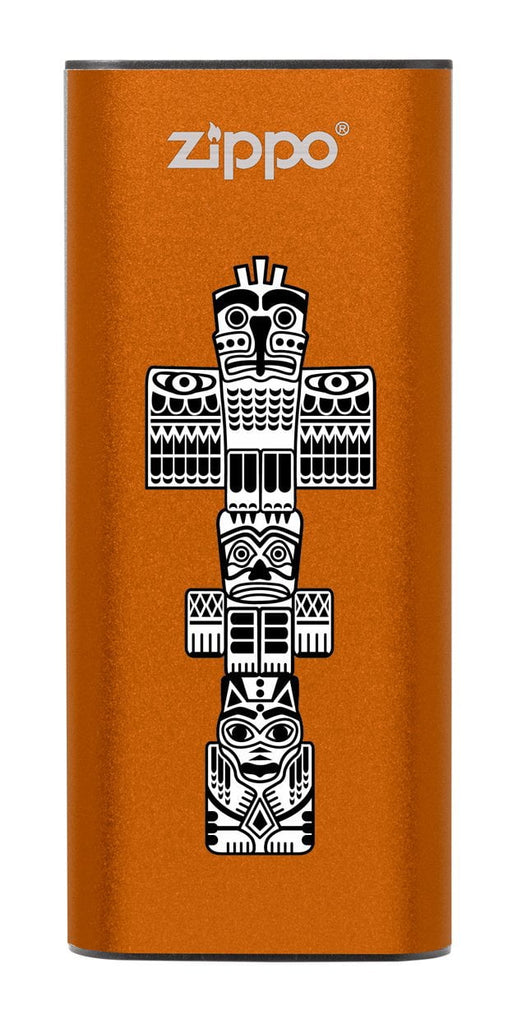 Front of Totem Pole: Orange HeatBank® 3-Hour Rechargeable Hand Warmer