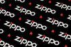 Close-up image of Zippo logo and flame on wrapping paper