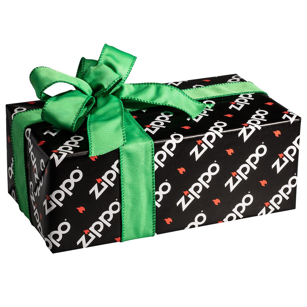 Zippo Gift Wrap Present with Green Bow