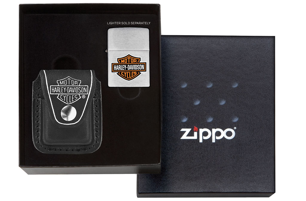Harley-Davidson Gift Set including Harley-Davidson Lighter and Black Pouch. (Lighter sold separately)