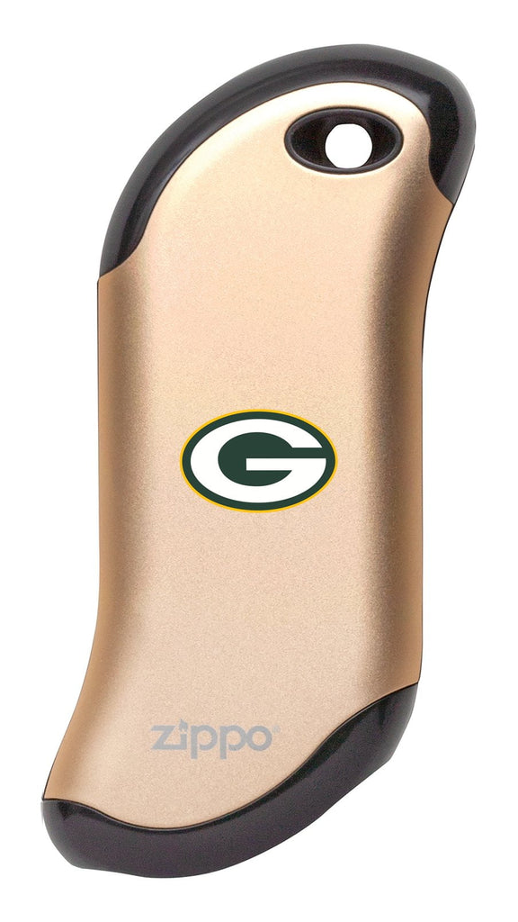 Front of champagne NFL Green Bay Packers: HeatBank 9s Rechargeable Hand Warmer