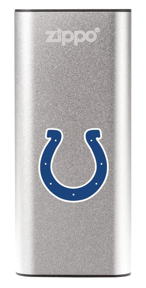 NFL Indianapolis Colts: HeatBank 3-Hour Rechargeable Hand Warmer front silver
