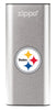 NFL Pittsburgh Steelers: HeatBank 3-Hour Rechargeable Hand Warmer front silver