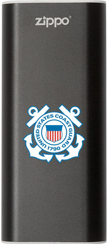 Front of black Coast Guard HeatBank 3 Rechargeable Hand Warmer
