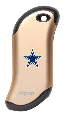 Front of champagne NFL Dallas Cowboys: HeatBank 9s Rechargeable Hand Warmer