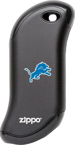 Front of Black NFL Detroit Lions: HeatBank 9s Rechargeable Hand Warmer