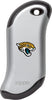 Front of silver NFL Jacksonville Jaguars: HeatBank 9s Rechargeable Hand Warmer