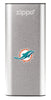 NFL Miami Dolphins: HeatBank 3-Hour Rechargeable Hand Warmer front silver