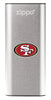 NFL San Francisco 49ers: HeatBank 3-Hour Rechargeable Hand Warmer front silver